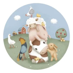 Little Dutch Wallpaper circle - Multicolored - Little Farm Best