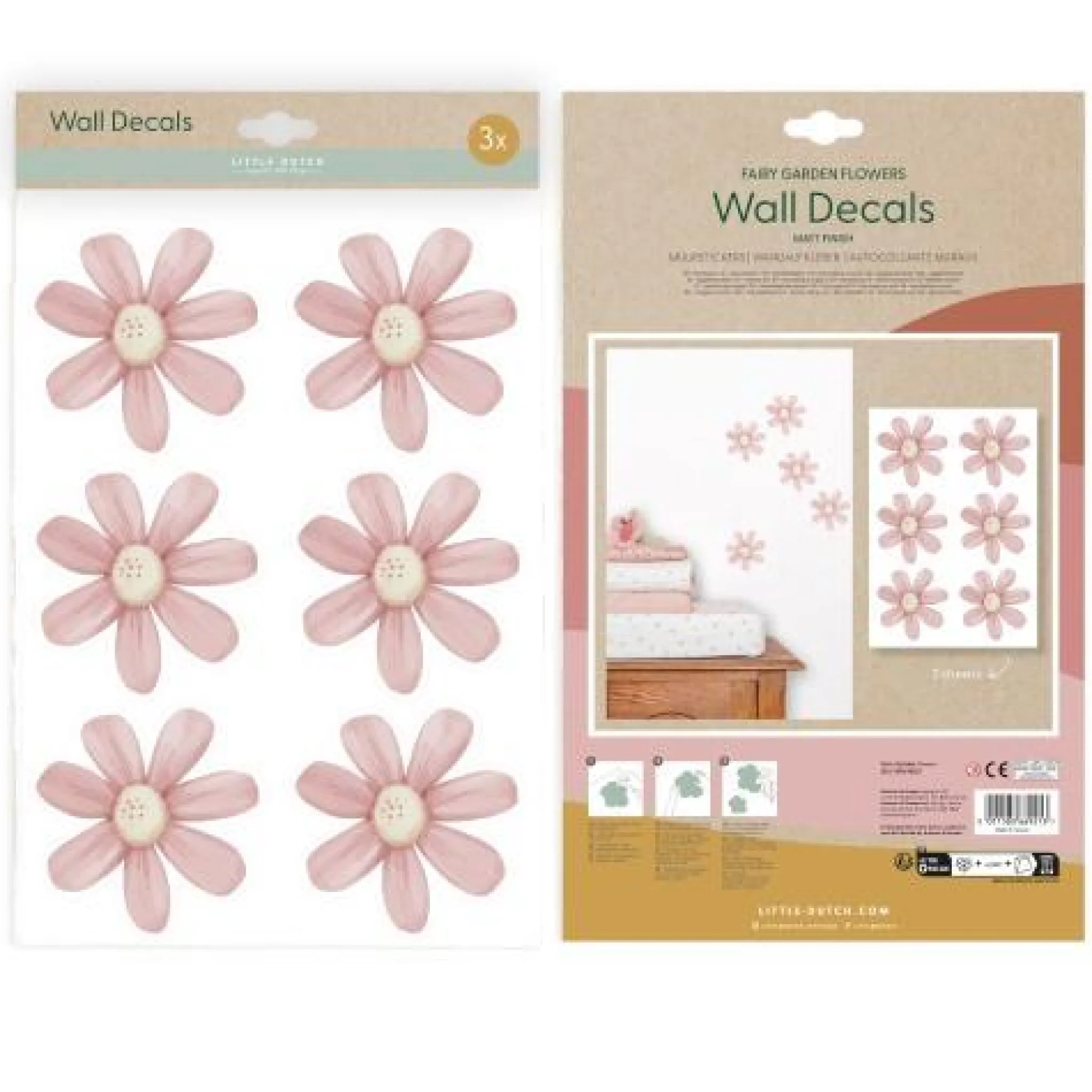 Little Dutch Wall stickers - Pink - Fairy Garden Online