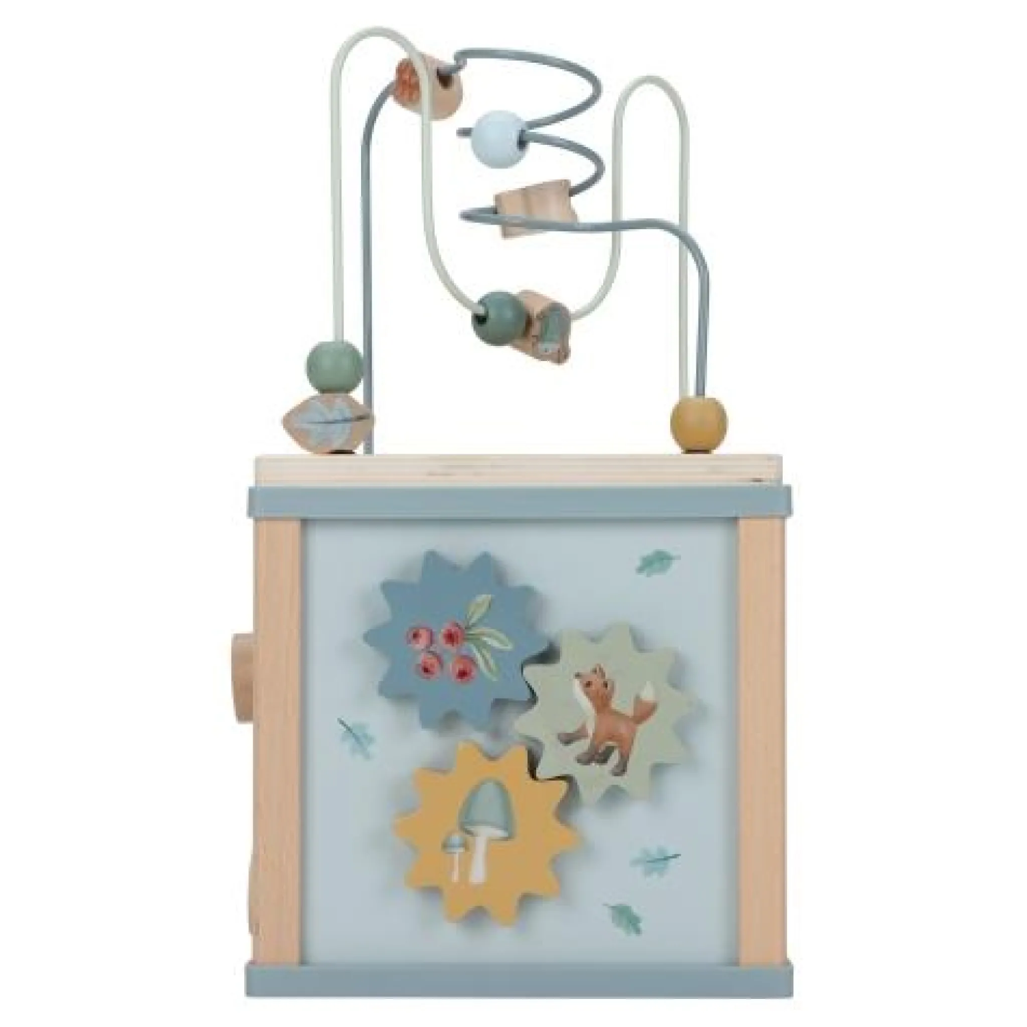 Little Dutch Wooden activity cube - Blue - Forest Friends Online