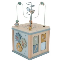 Little Dutch Wooden activity cube - Blue - Forest Friends Online