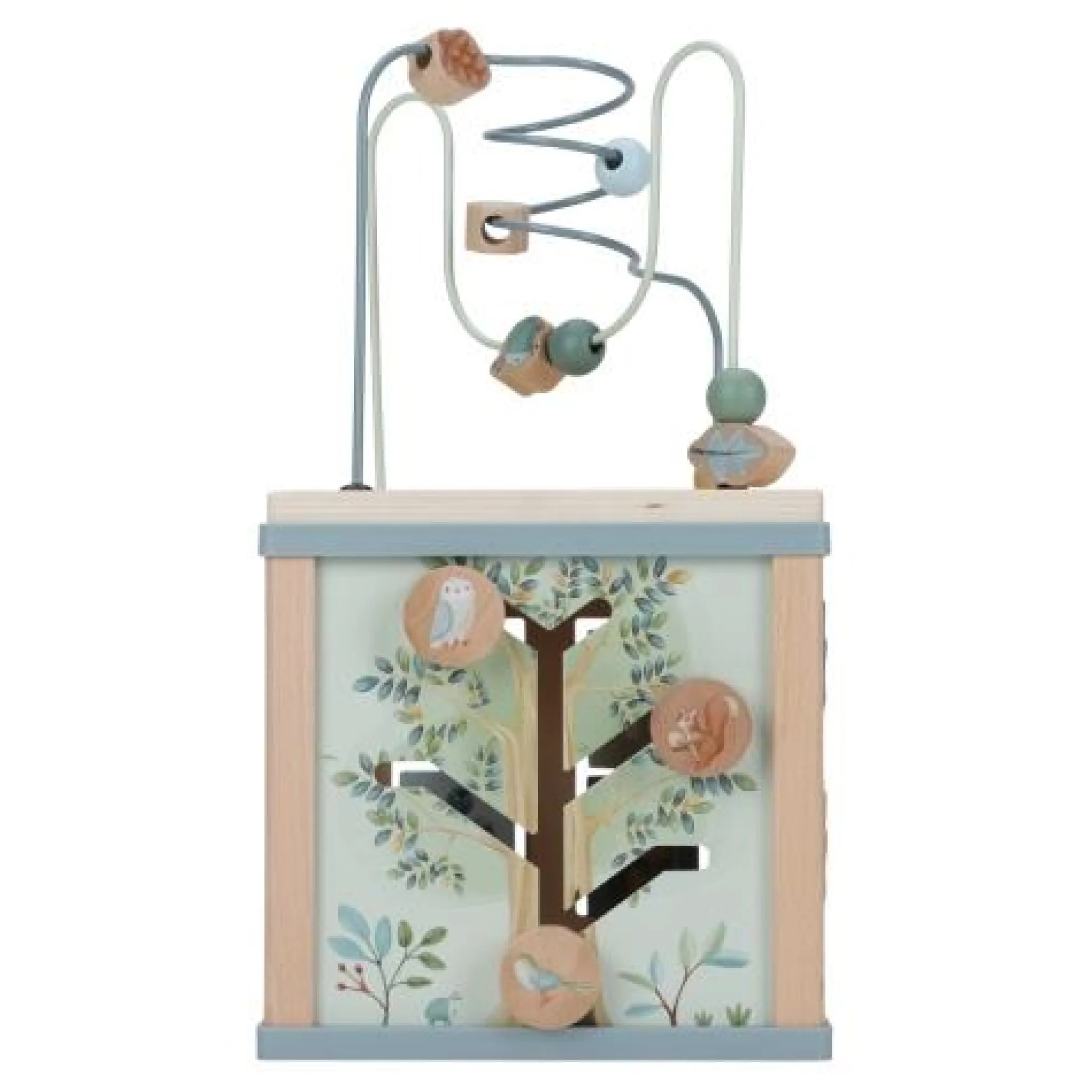 Little Dutch Wooden activity cube - Blue - Forest Friends Online