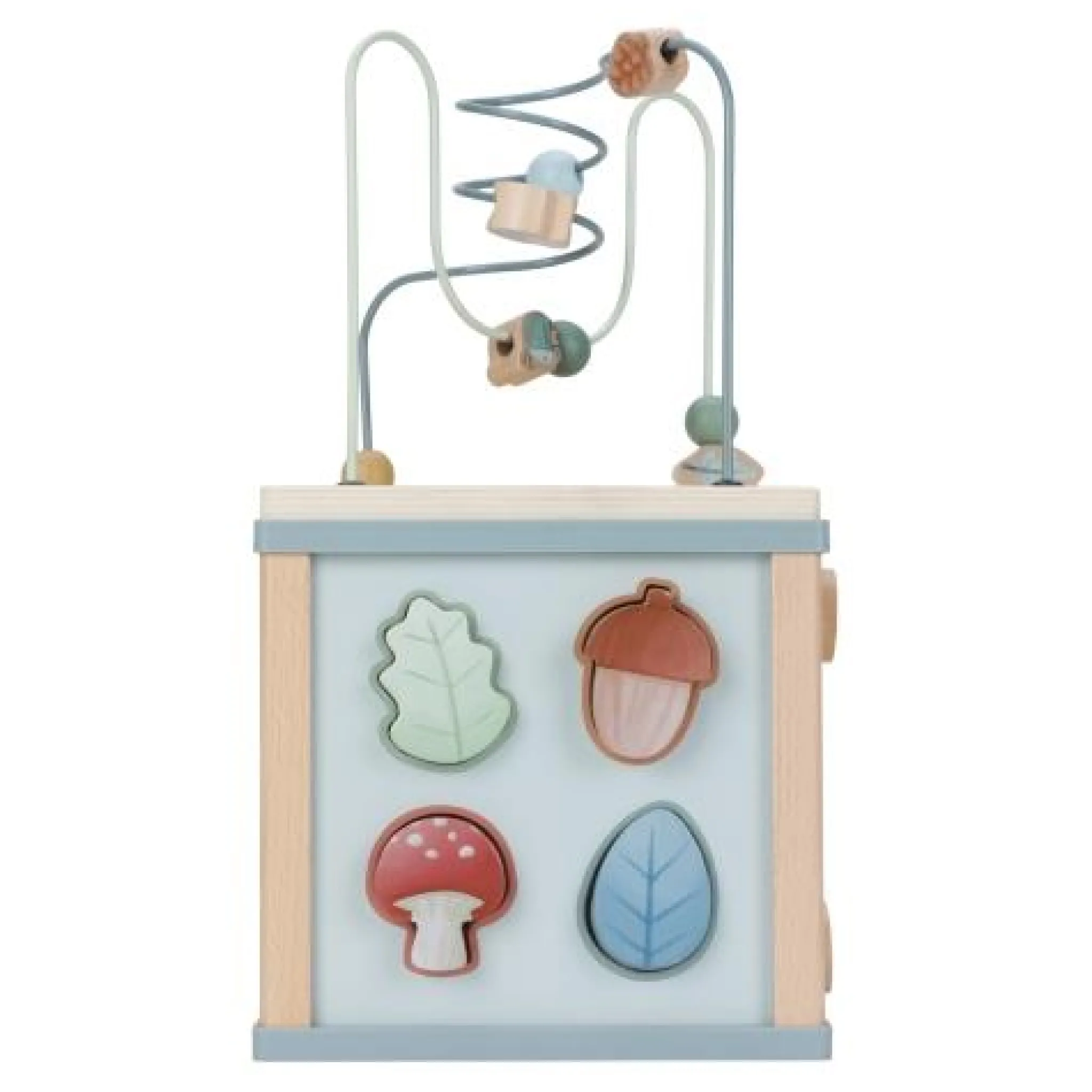 Little Dutch Wooden activity cube - Blue - Forest Friends Online