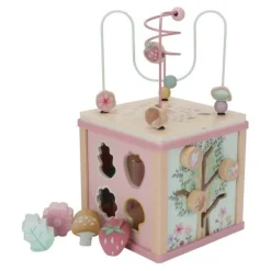 Little Dutch Wooden activity cube - Pink - Fairy Garden Best