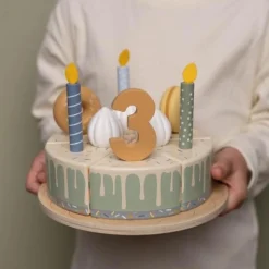 Little Dutch Wooden Birthday Cake - Blue - Essentials