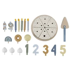 Little Dutch Wooden Birthday Cake - Blue - Essentials