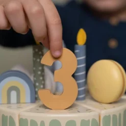 Little Dutch Wooden Birthday Cake - Blue - Essentials