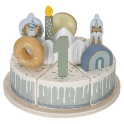 Little Dutch Wooden Birthday Cake - Blue - Essentials