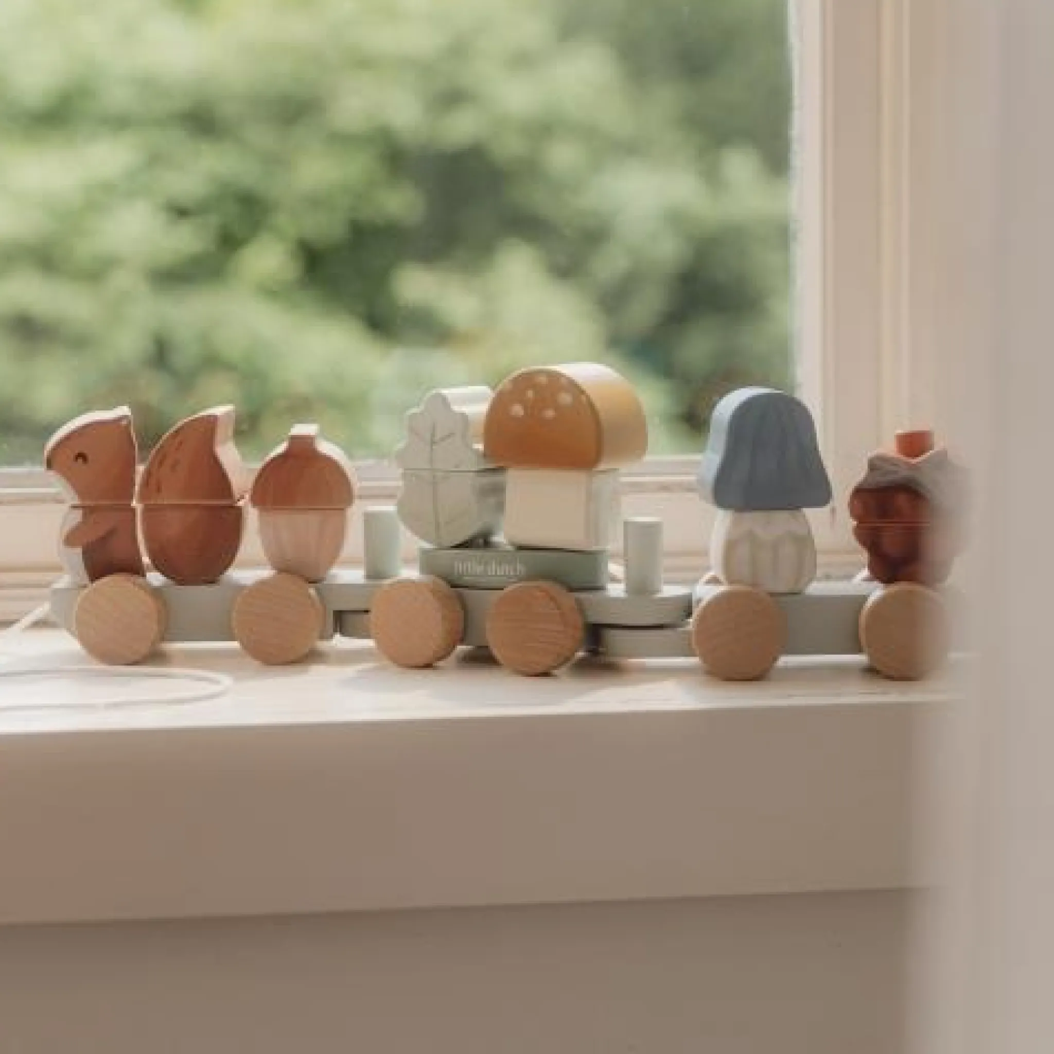 Little Dutch Wooden Block Train - Blue - Forest Friends Online