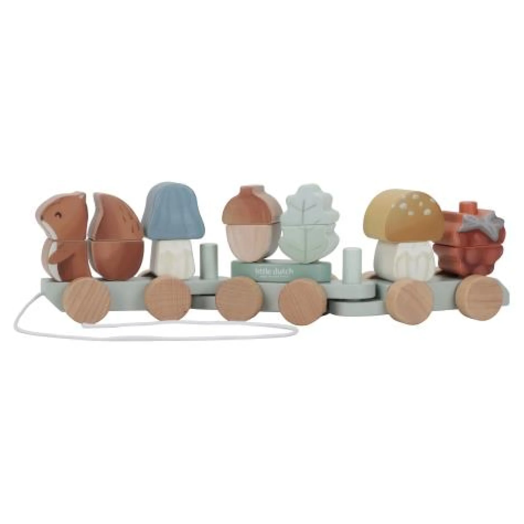 Little Dutch Wooden Block Train - Blue - Forest Friends Online