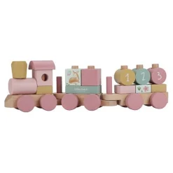 Little Dutch Wooden Block Train - Pink - Fairy Garden Outlet