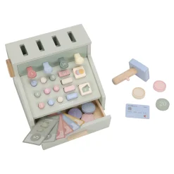 Little Dutch Wooden cash register with scanner and card reader Clearance