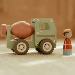 Little Dutch Wooden cement truck – Green – Essentials Online