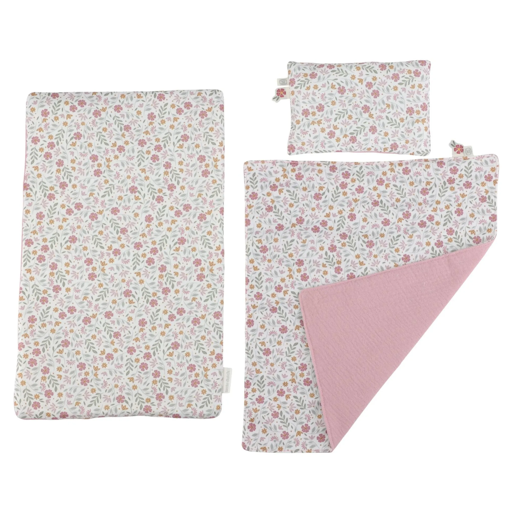 Little Dutch Wooden doll bed - Pink - Essentials Clearance