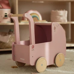 Little Dutch Wooden doll stroller - Pink - Essentials Outlet