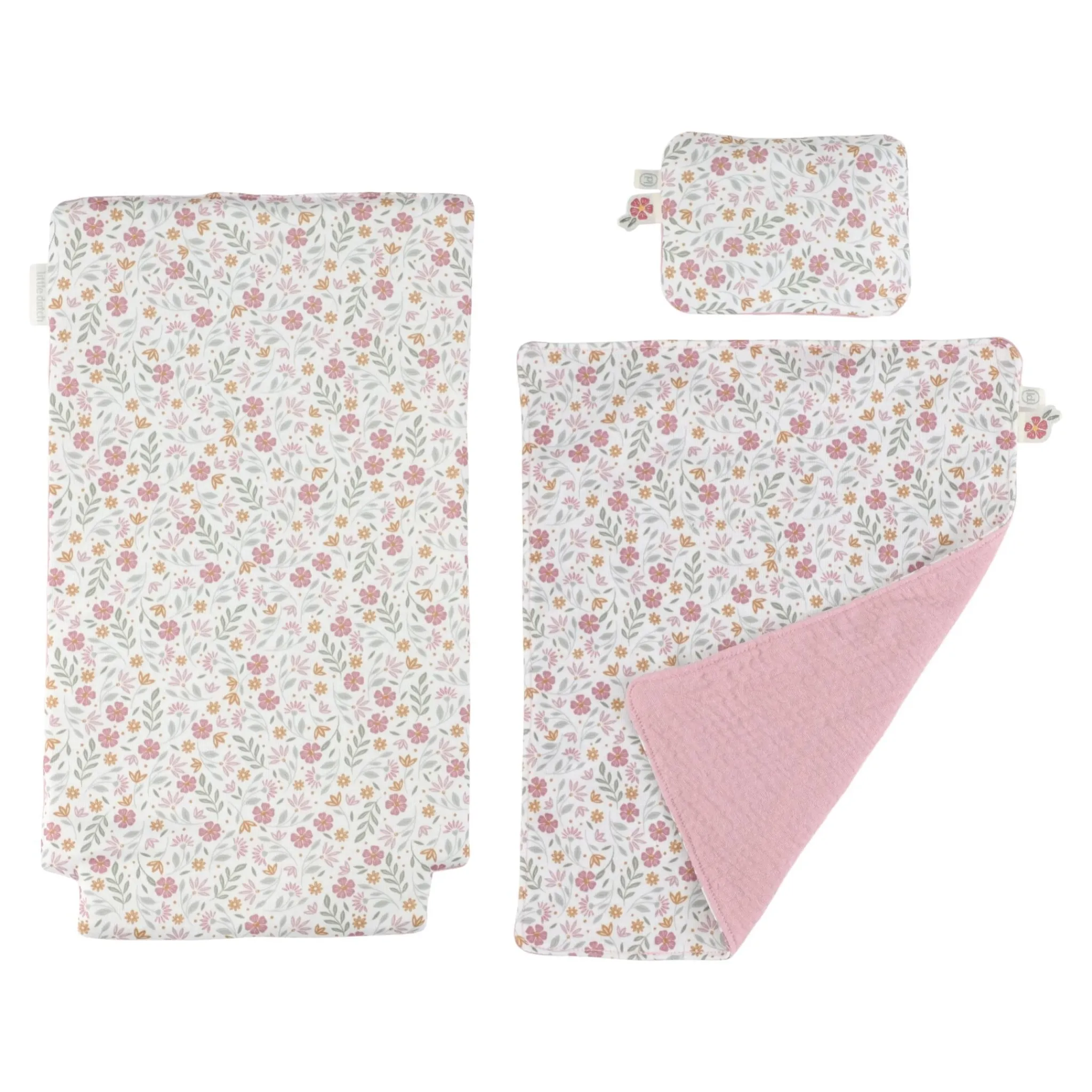 Little Dutch Wooden doll stroller - Pink - Essentials Outlet