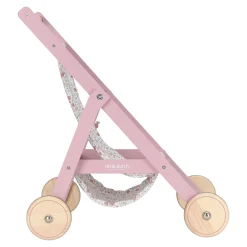 Little Dutch Wooden doll stroller - Pink - Essentials Online