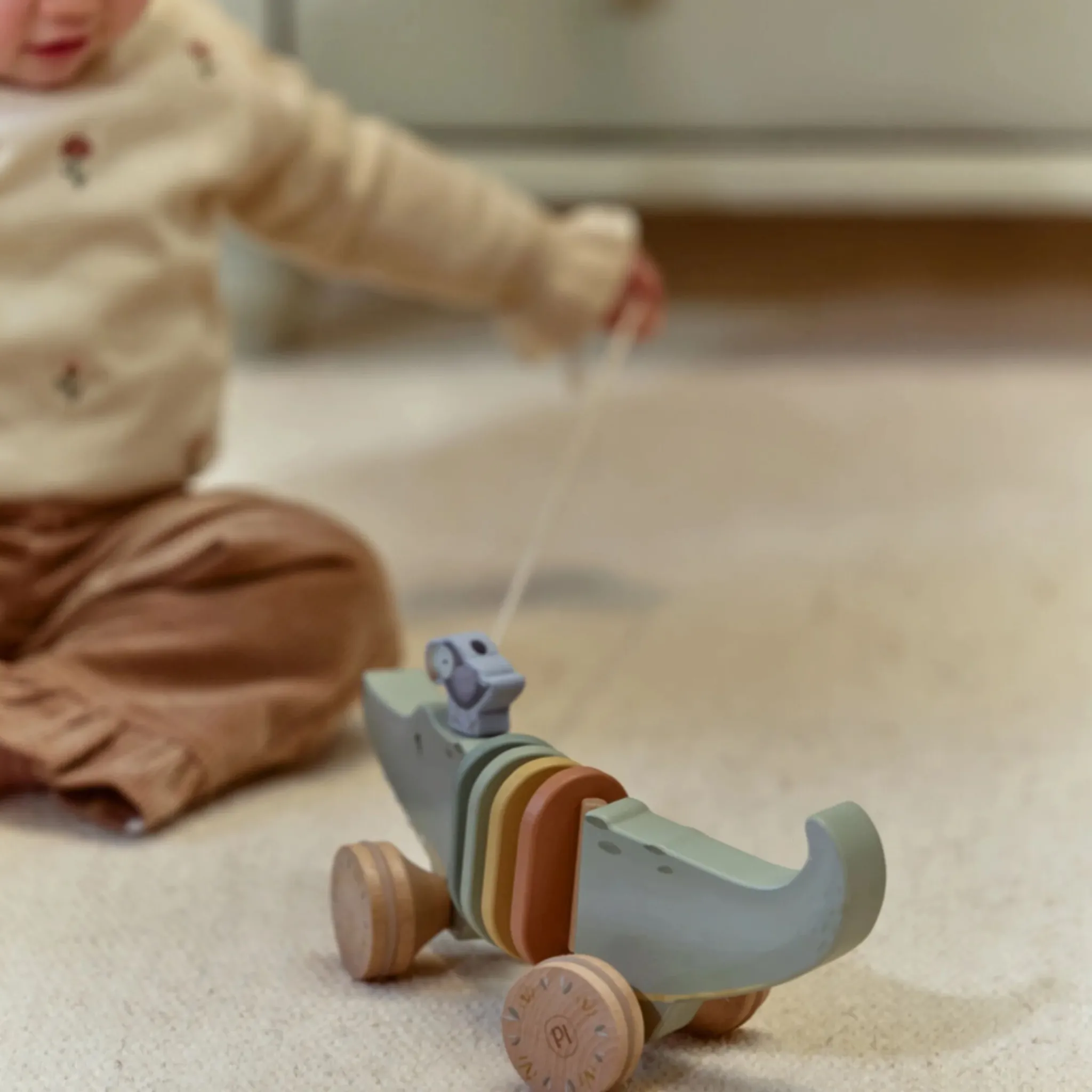 Little Dutch Wooden draft animal - Green Outlet