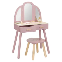 Little Dutch Wooden dressing table – Pink – Essentials Discount