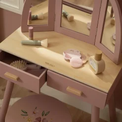 Little Dutch Wooden dressing table – Pink – Essentials Discount