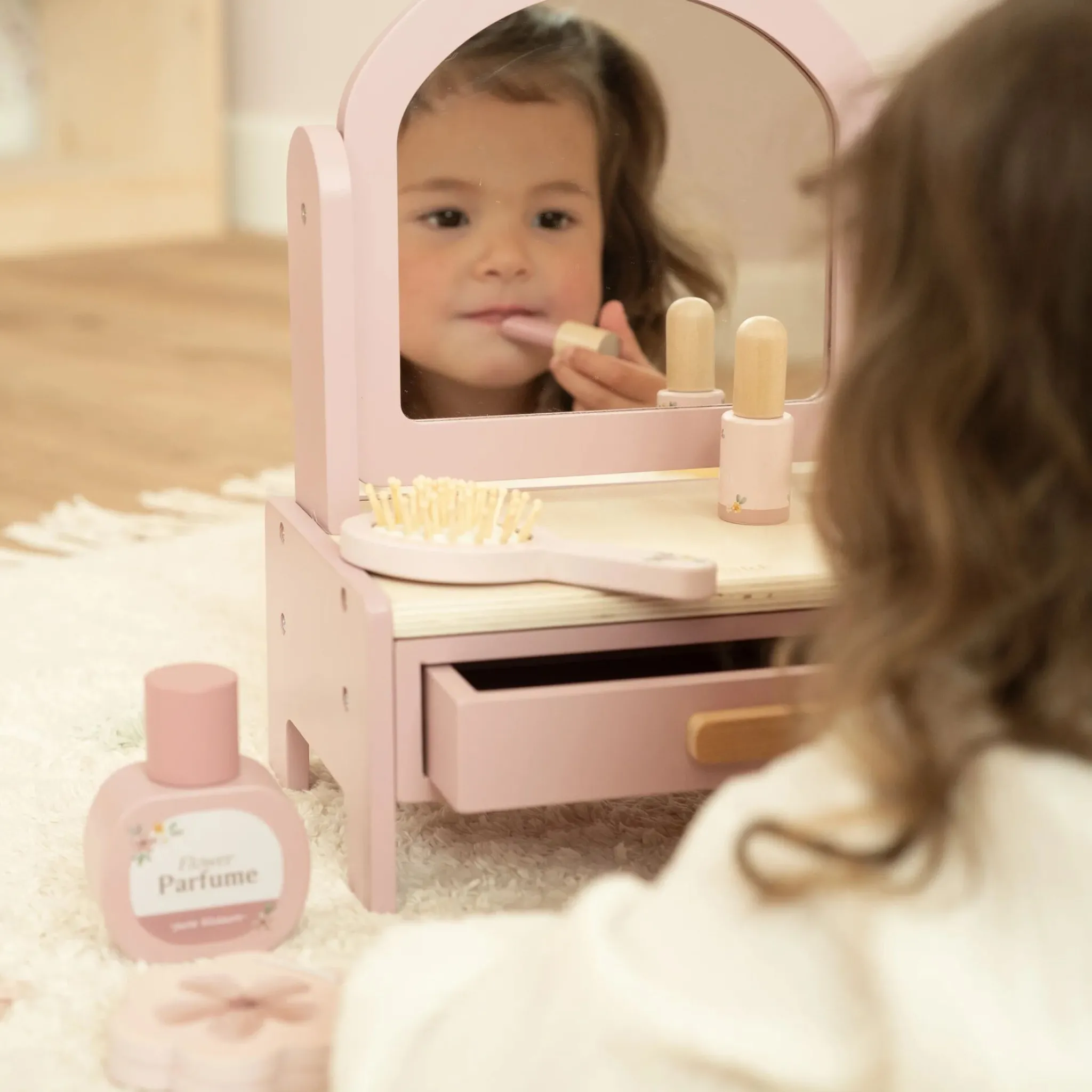 Little Dutch Wooden dressing table - Pink - Essentials Outlet