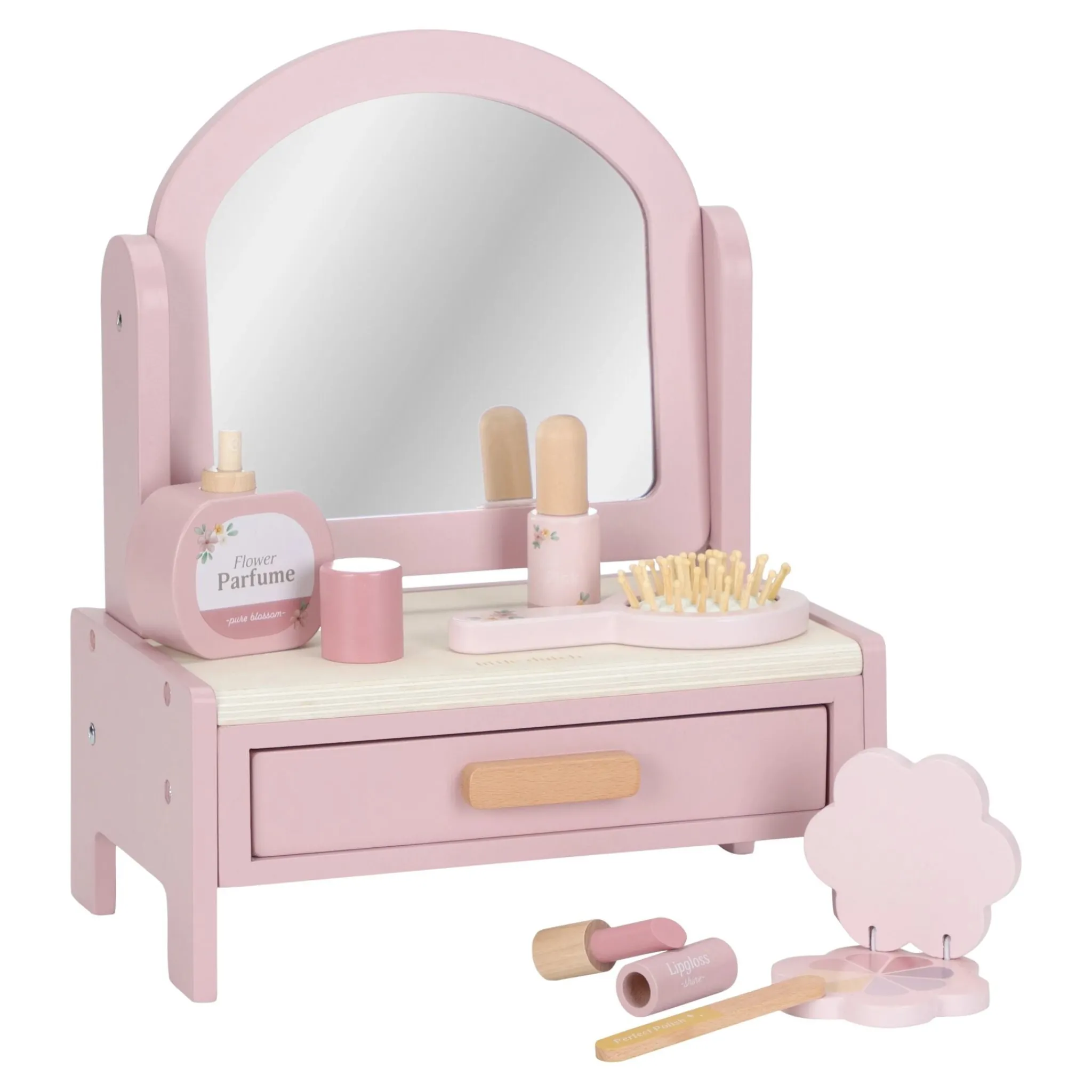 Little Dutch Wooden dressing table - Pink - Essentials Outlet
