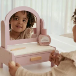 Little Dutch Wooden dressing table - Pink - Essentials Outlet