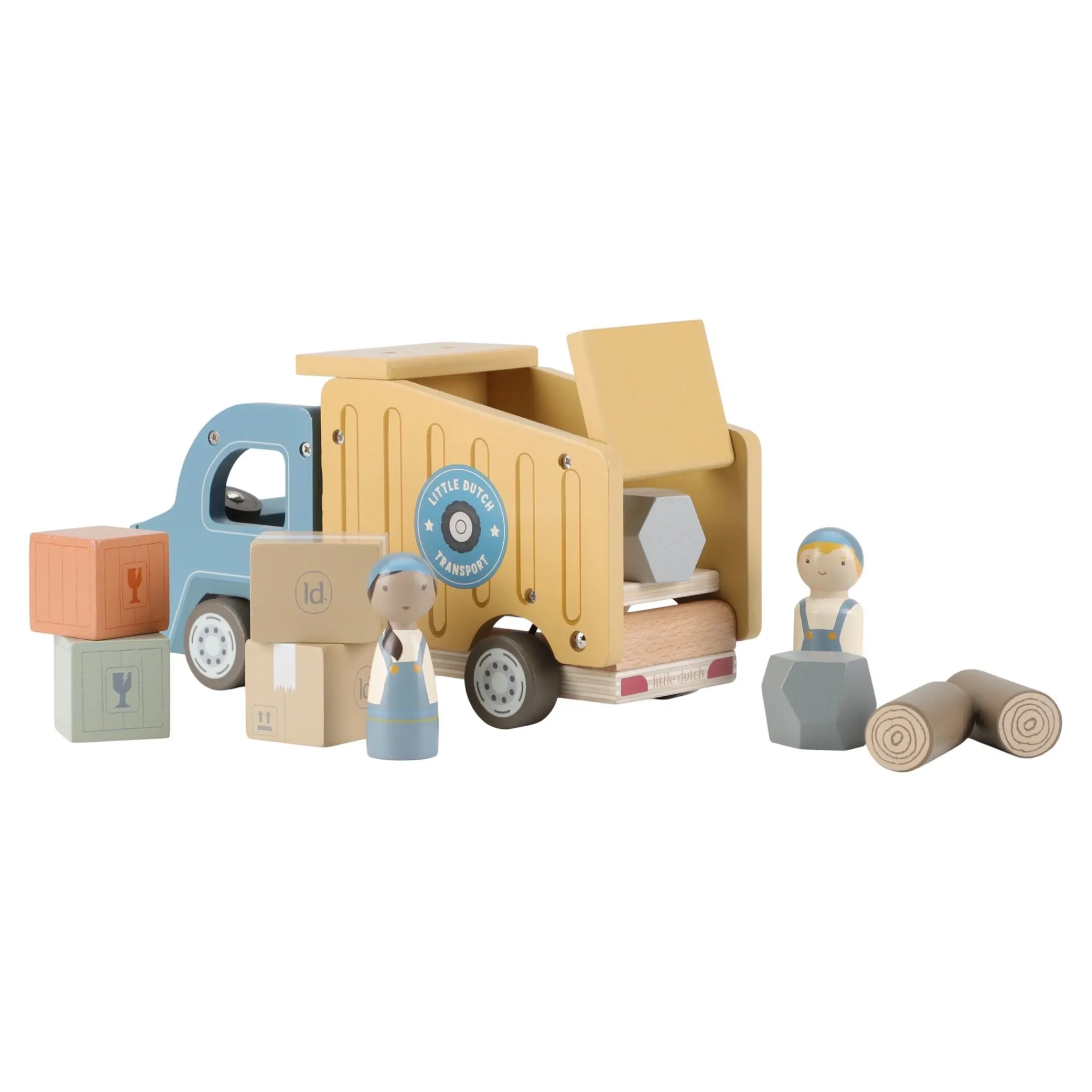 Little Dutch Wooden dump truck – Multicolored – Essentials Hot