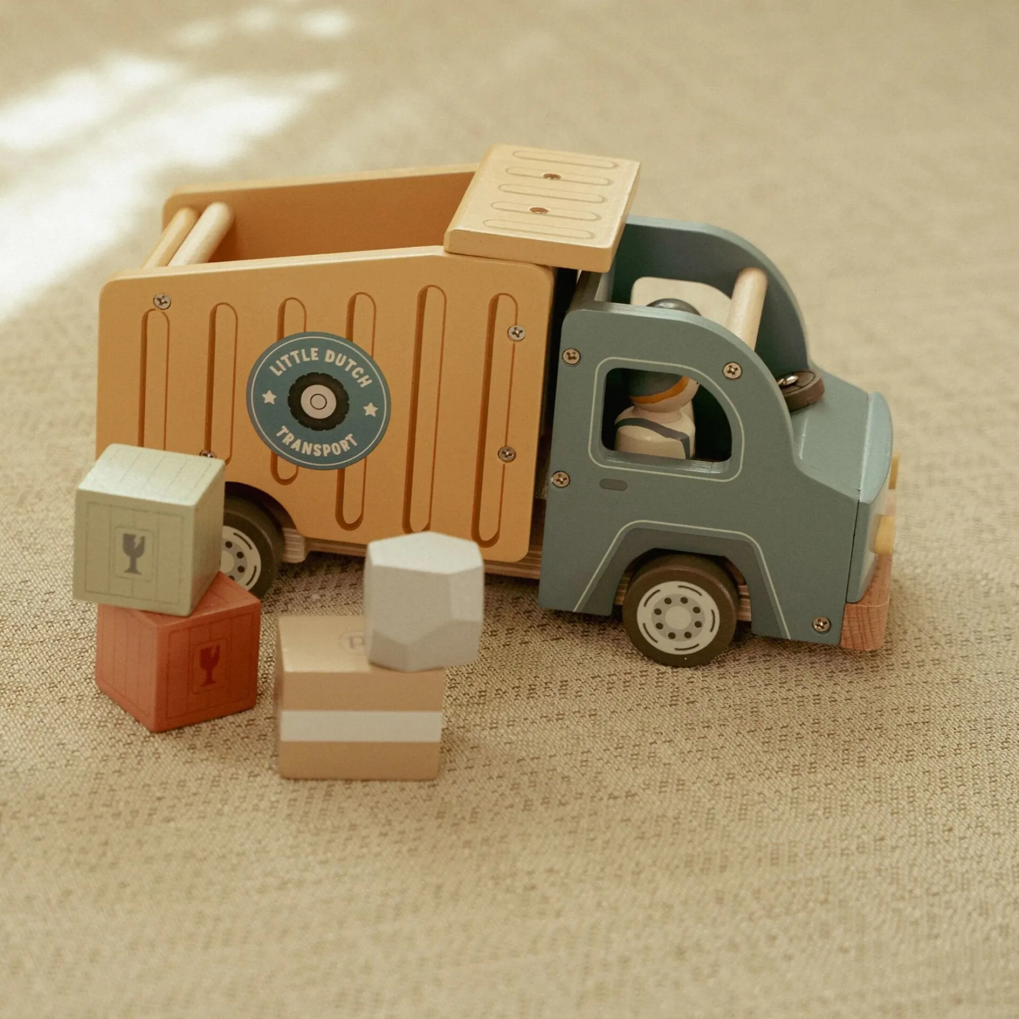 Little Dutch Wooden dump truck – Multicolored – Essentials Hot