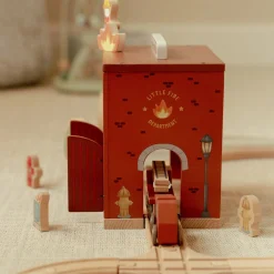 Little Dutch Wooden fire station – Red – Essentials Online