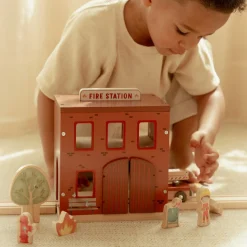Little Dutch Wooden fire station – Red – Essentials Online