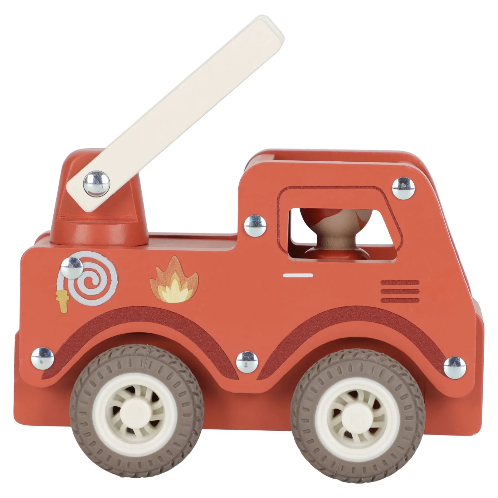 Little Dutch Wooden fire truck – Red – Essentials Online
