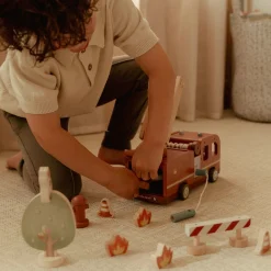Little Dutch Wooden fire truck – Red – Essentials New
