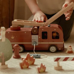 Little Dutch Wooden fire truck – Red – Essentials New