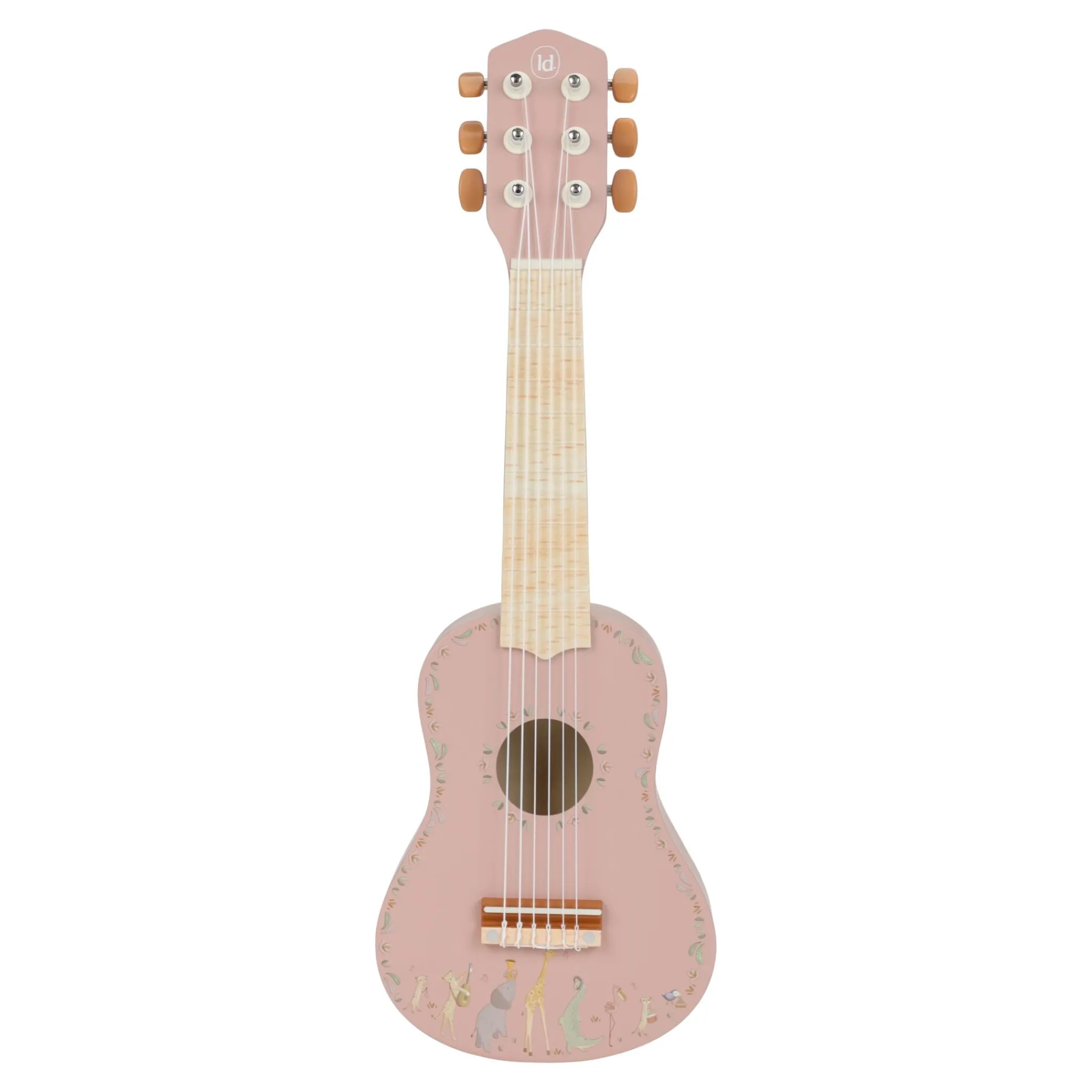 Little Dutch Wooden guitar - Pink - Safari Friends New