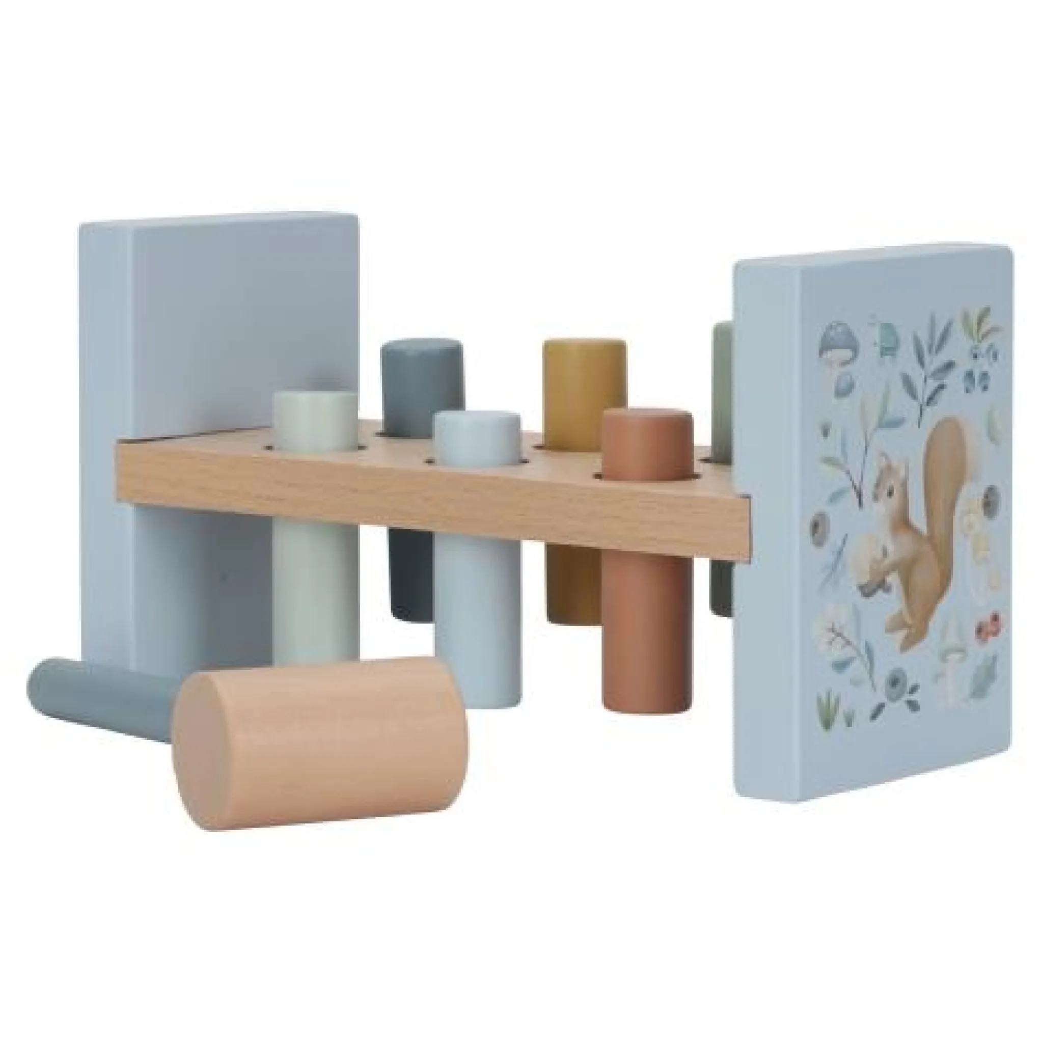 Little Dutch Wooden Hammer Bench - Blue - Forest Friends Best