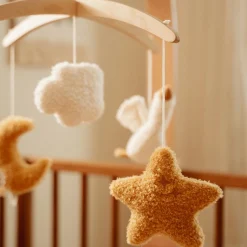 Little Dutch Wooden music mobile - Beige - Newborn Naturals Clearance