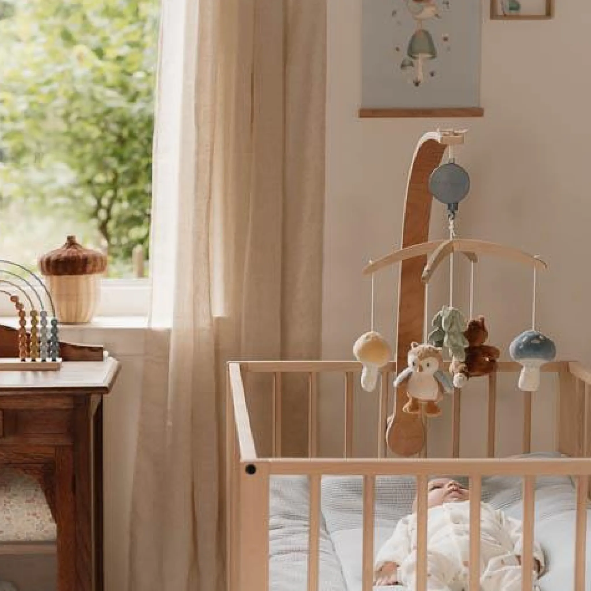 Little Dutch Wooden Music Mobile - Blue - Forest Friends Online