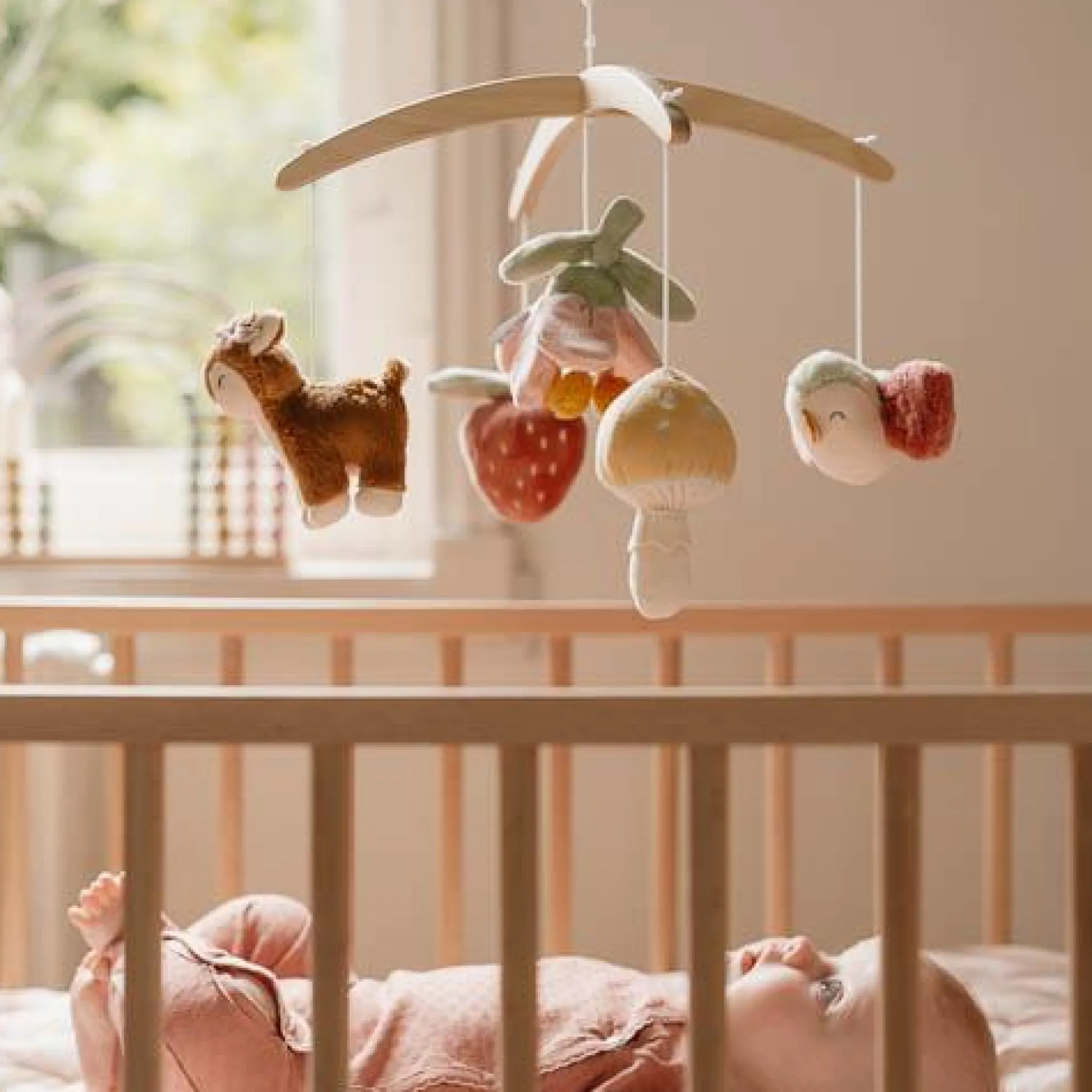 Little Dutch Wooden Music Mobile - Pink - Fairy Garden Discount