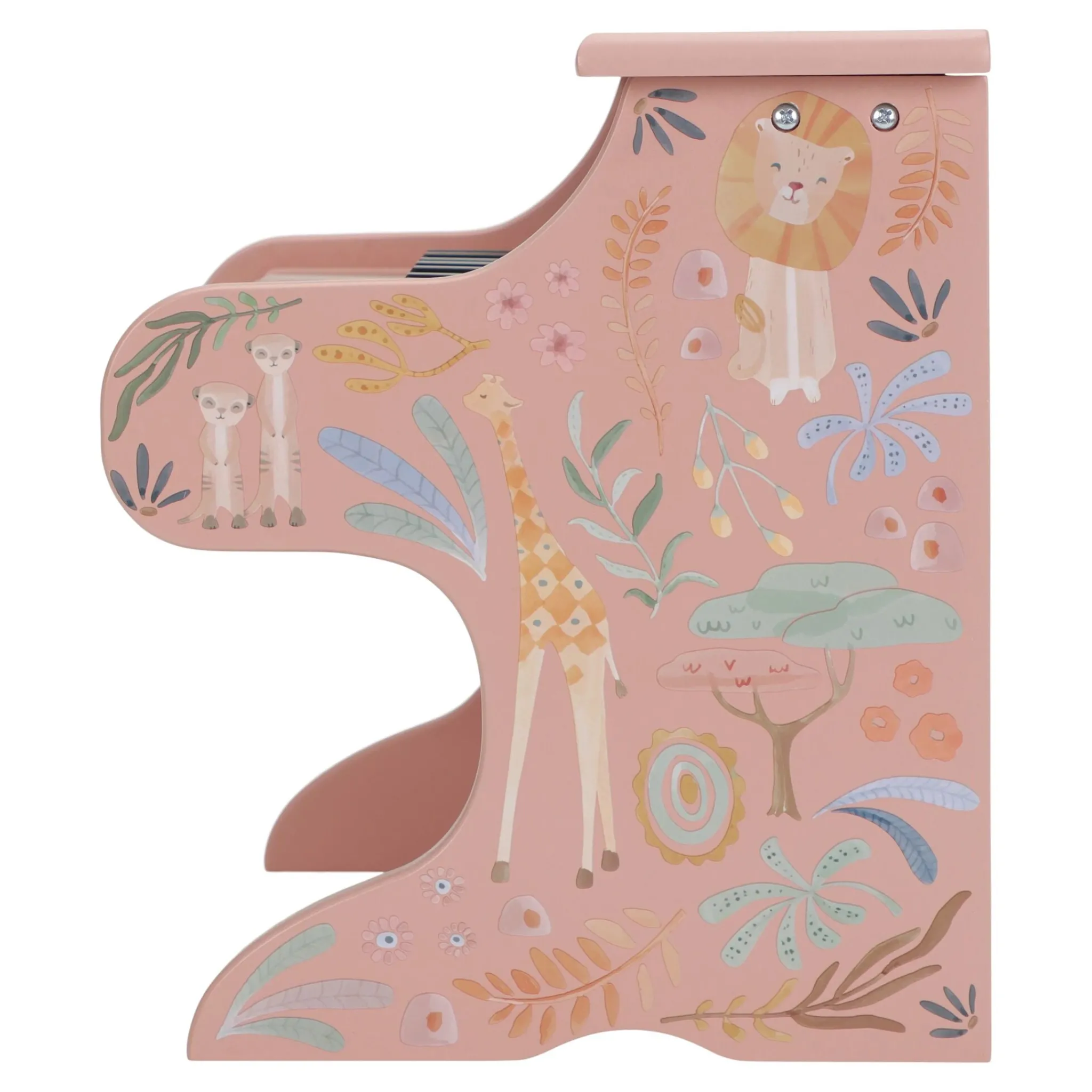 Little Dutch Wooden piano - Pink - Safari Friends Hot