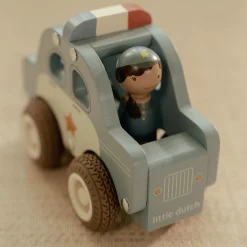 Little Dutch Wooden police car – Blue – Essentials Outlet