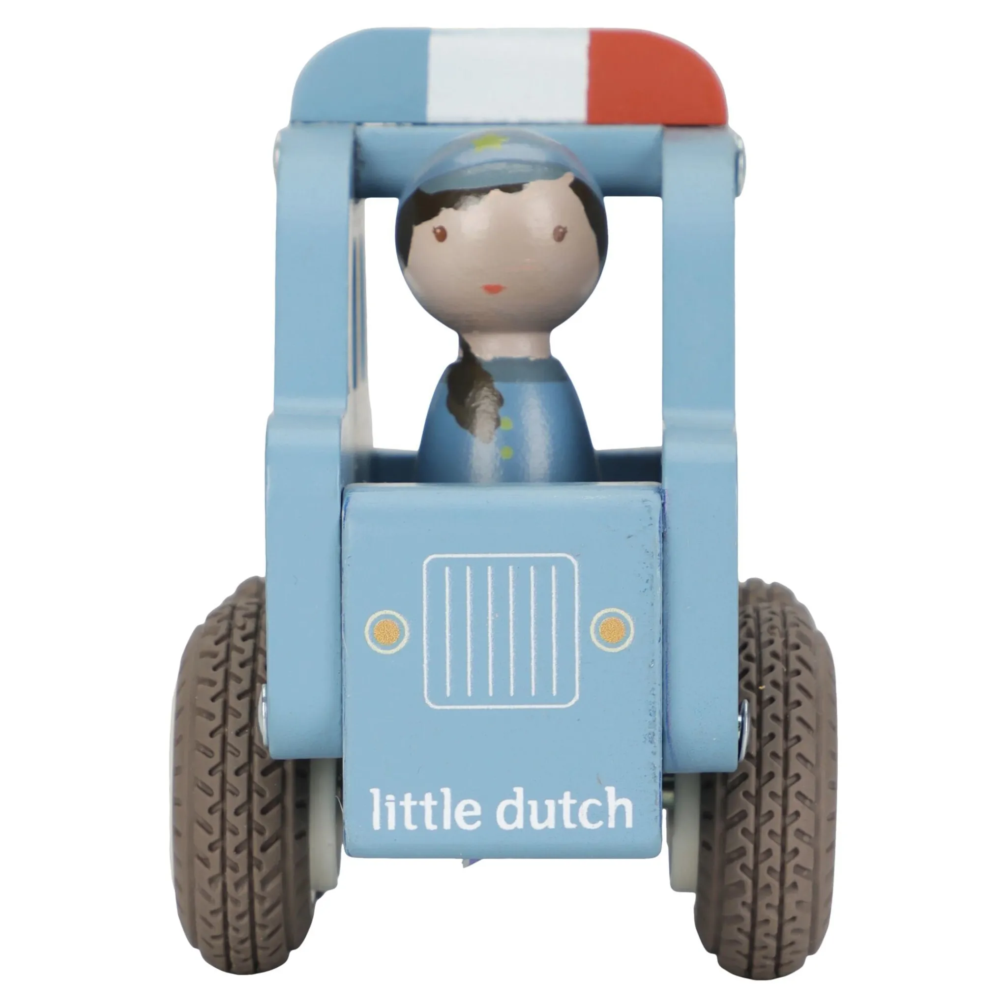 Little Dutch Wooden police car – Blue – Essentials Outlet
