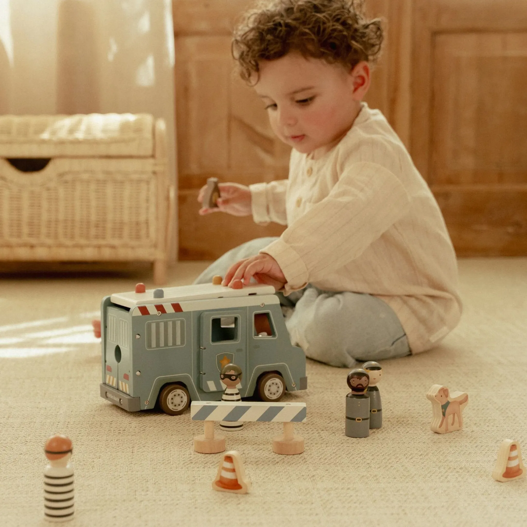 Little Dutch Wooden police car – Blue – Essentials Sale