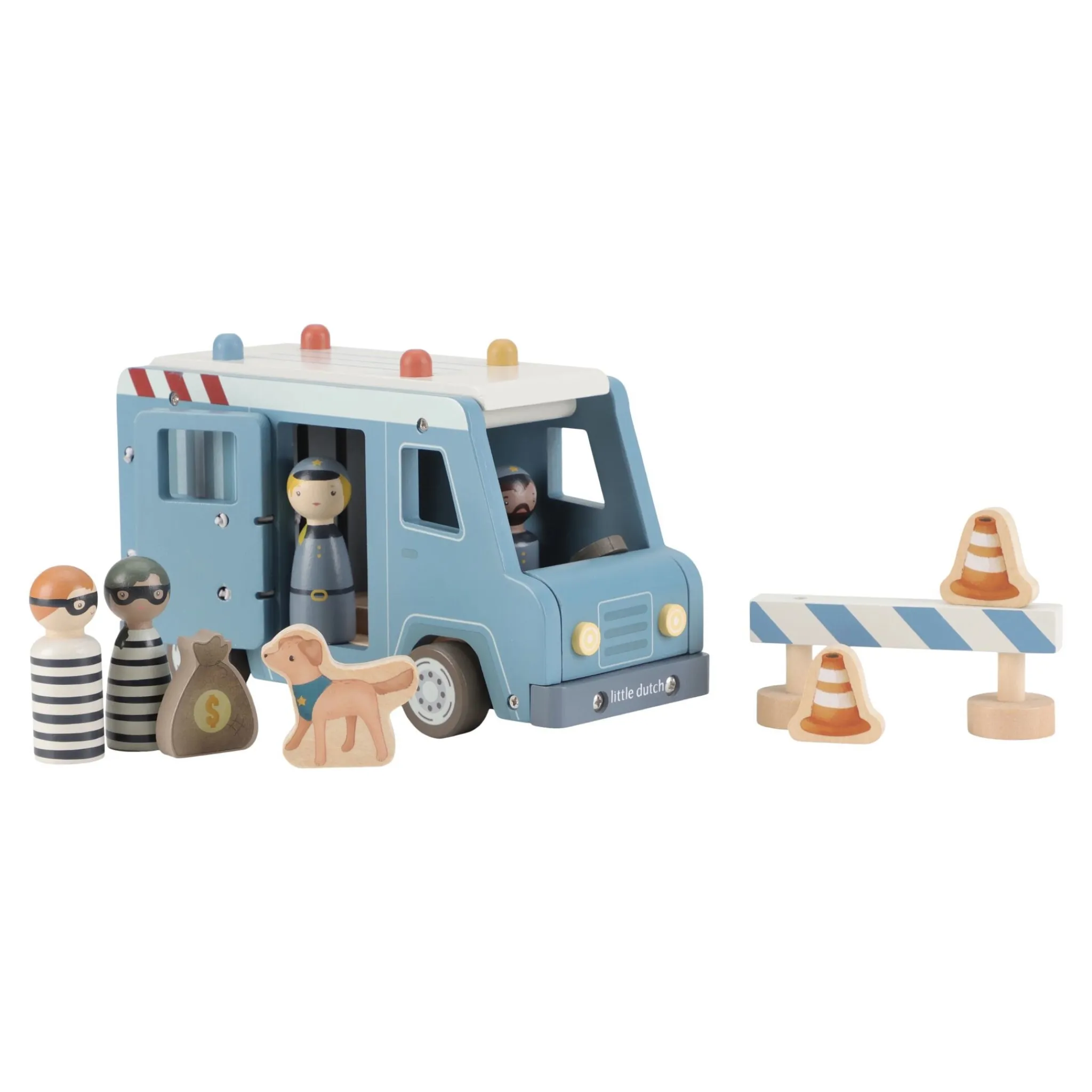 Little Dutch Wooden police car – Blue – Essentials Sale