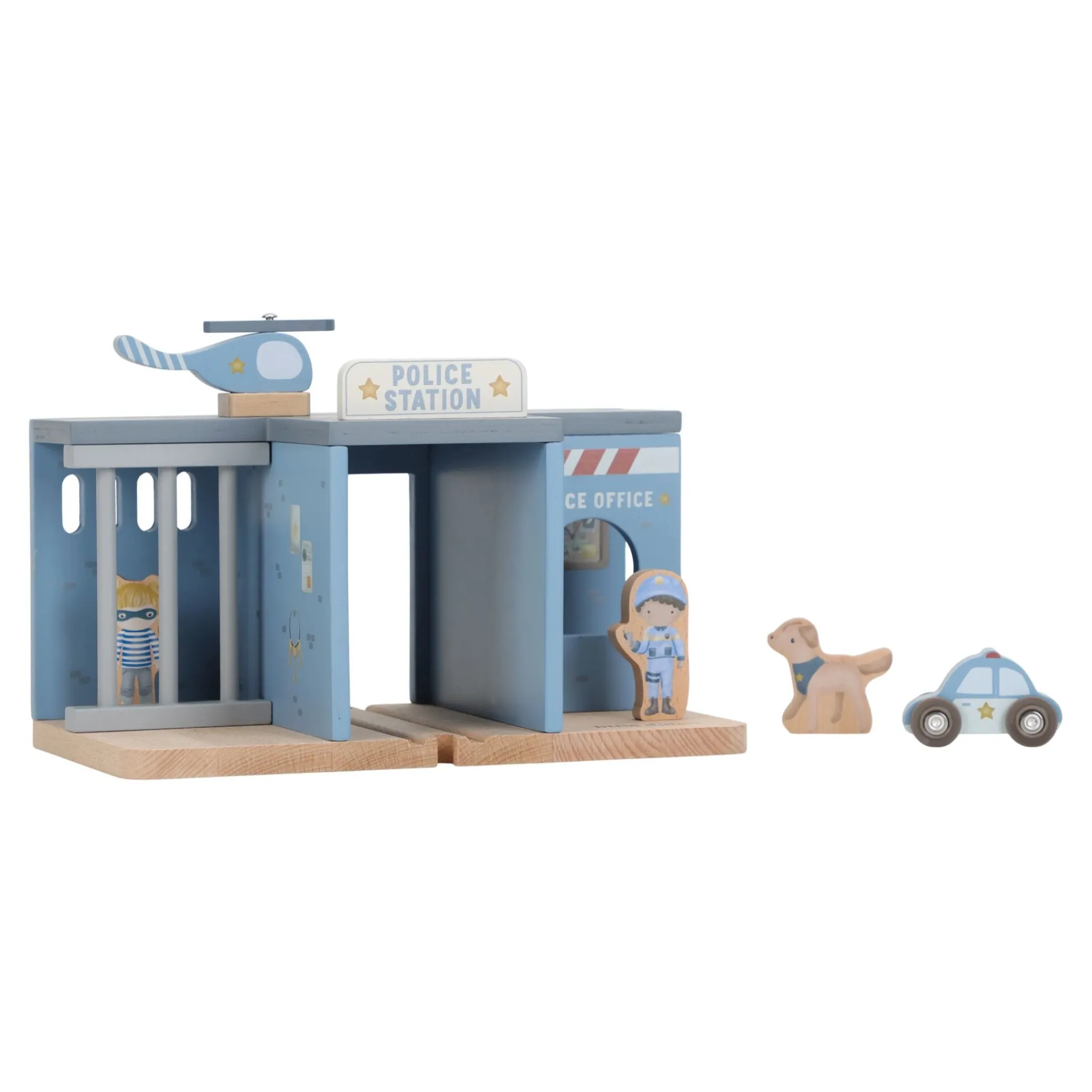 Little Dutch Wooden police station – Blue – Essentials Hot