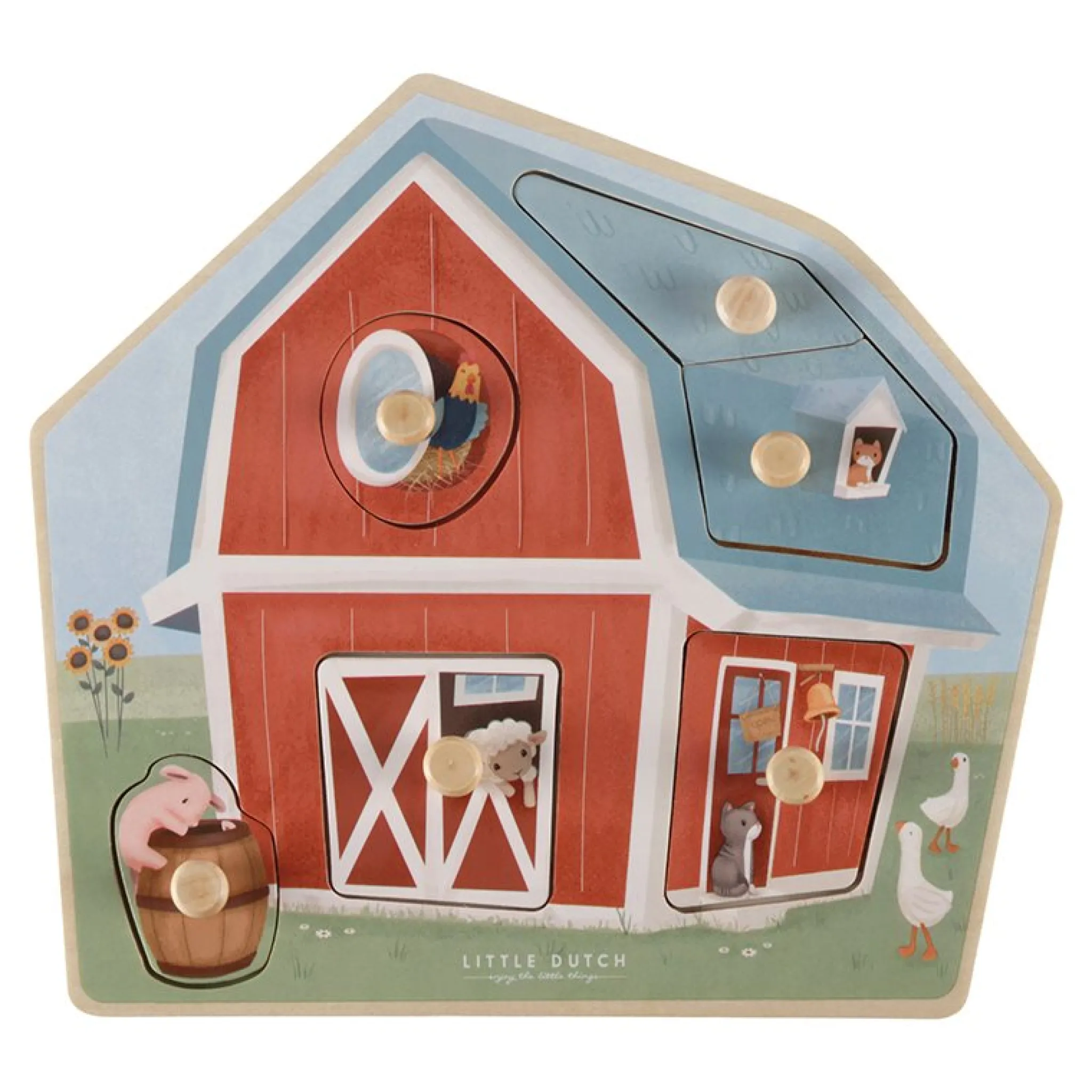 Little Dutch Wooden puzzle Little Farm Best