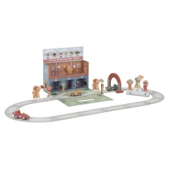 Little Dutch Wooden racetrack in play case – Multicolored – Essentials Discount
