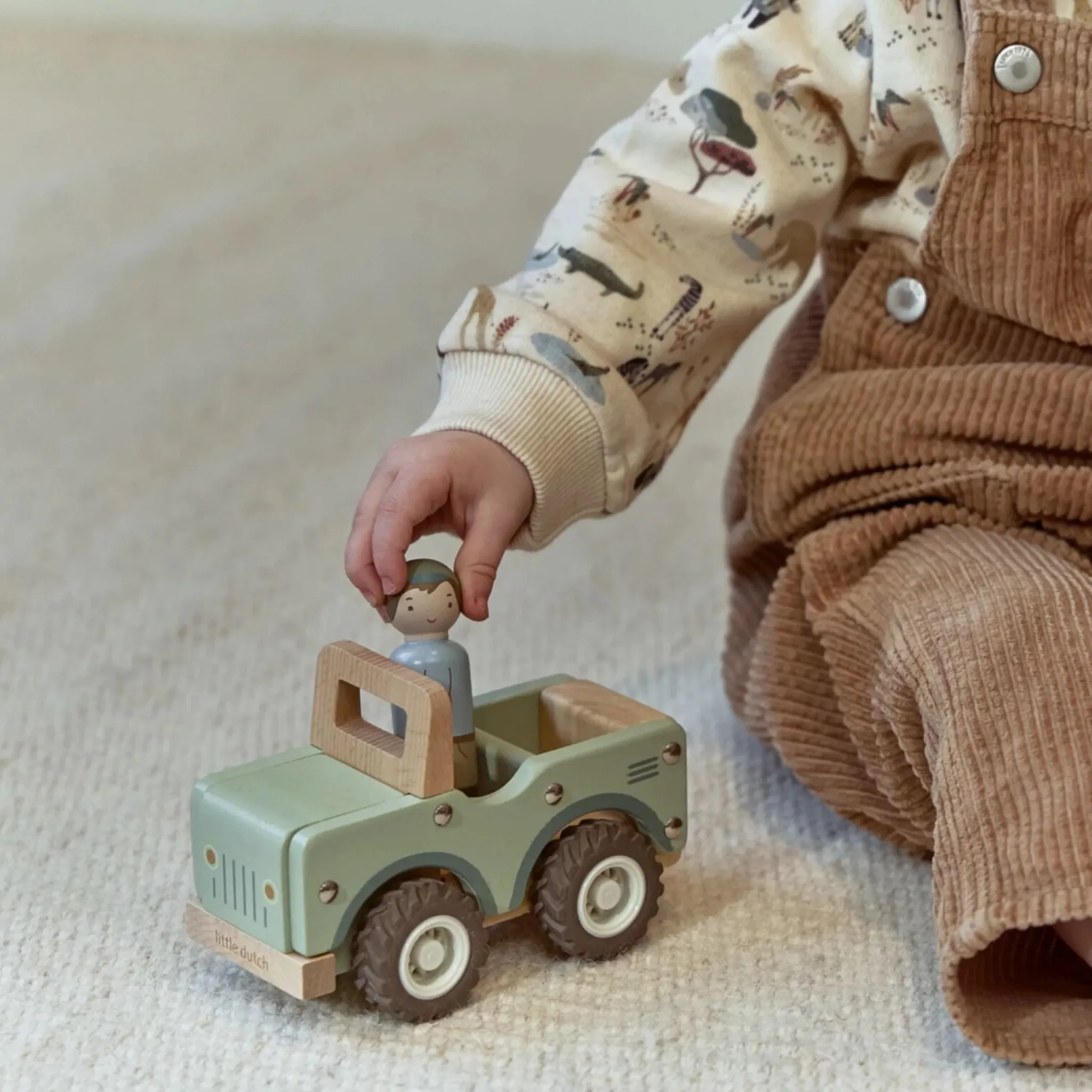 Little Dutch Wooden safari car - Green Discount