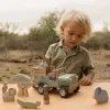 Little Dutch Wooden safari car with animals - Green Sale