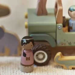 Little Dutch Wooden safari car with animals - Green Sale