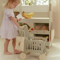 Little Dutch Wooden shopping cart – Green – Essentials Hot